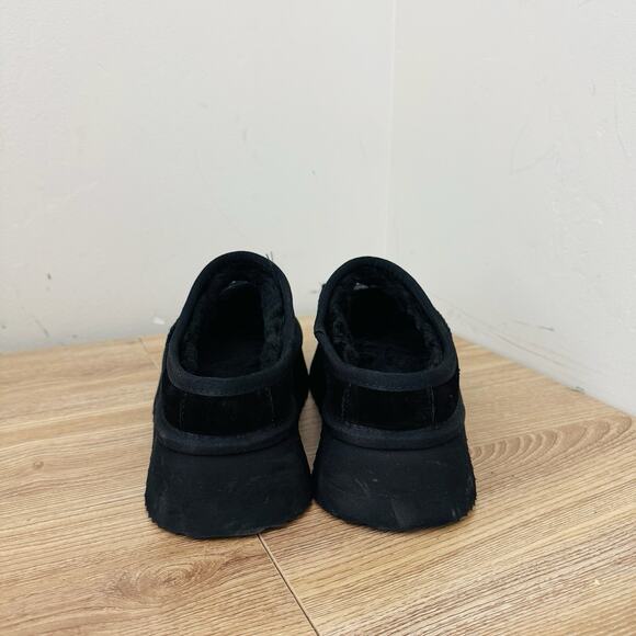 Women’s Black Platform Fur Lined Mary Jane Slipper Size 7 - Picture 6 of 10